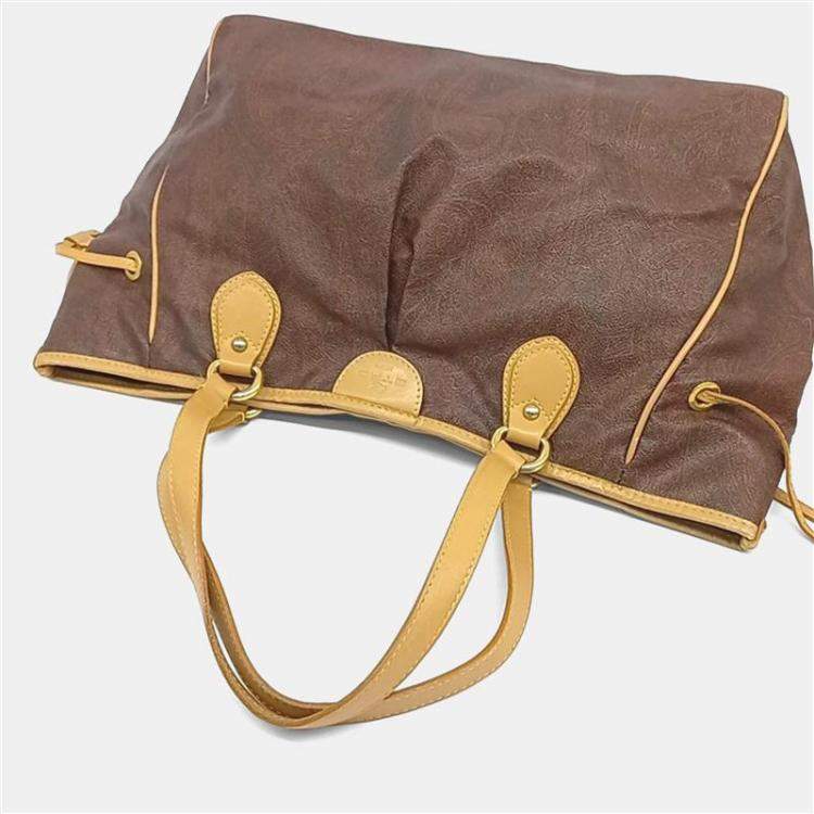 Pre Owned Etro Brown Leather Paisley Shoulder Bag