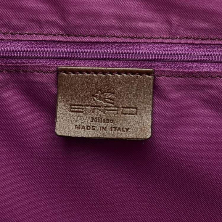 Pre Owned Etro Multicolor Paisley Print Coated Canvas and Leather Rolling Suitcase