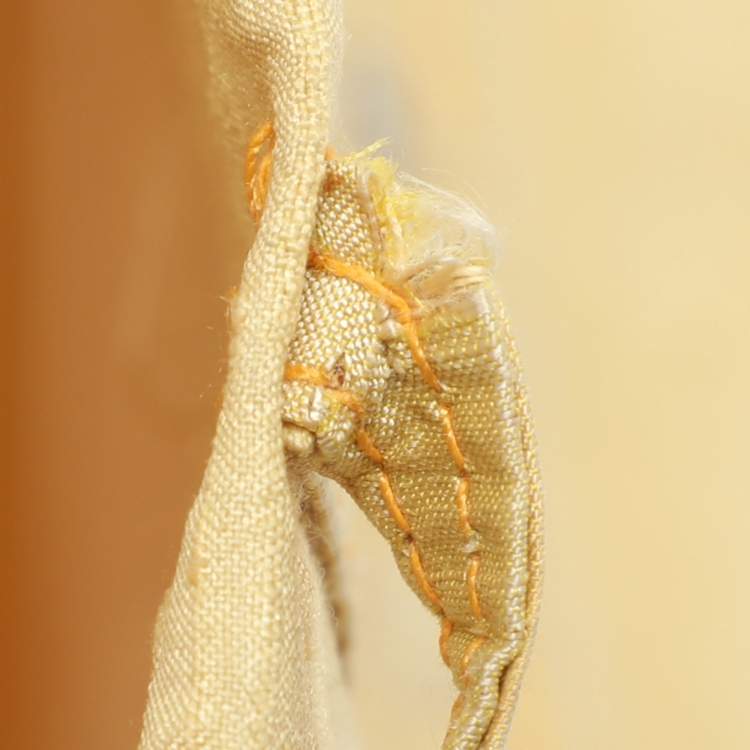 Pre Owned Etro Embellished Yellow Fabric Tote