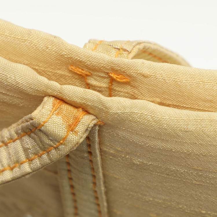 Pre Owned Etro Embellished Yellow Fabric Tote