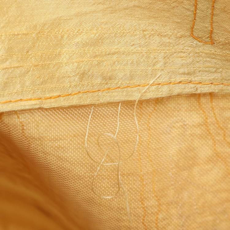 Pre Owned Etro Embellished Yellow Fabric Tote