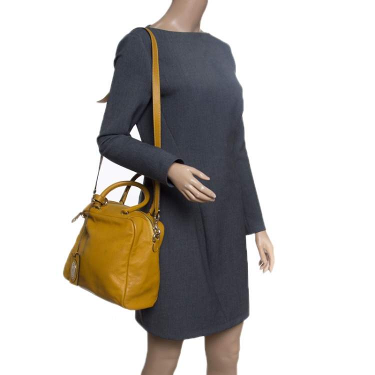 Pre Owned Etro Yellow Leather Satchel