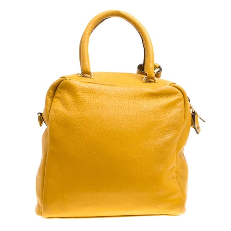 Pre Owned Etro Yellow Leather Satchel