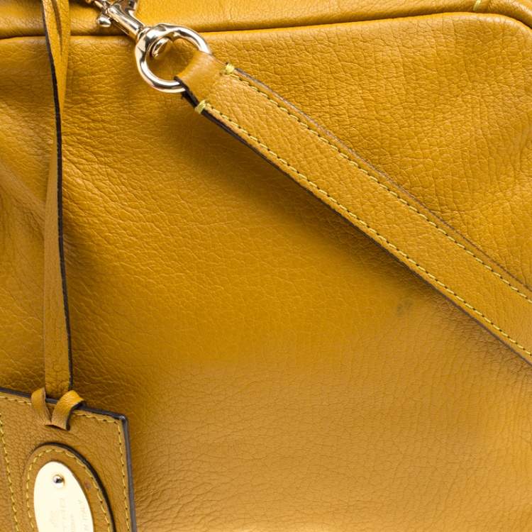 Pre Owned Etro Yellow Leather Satchel