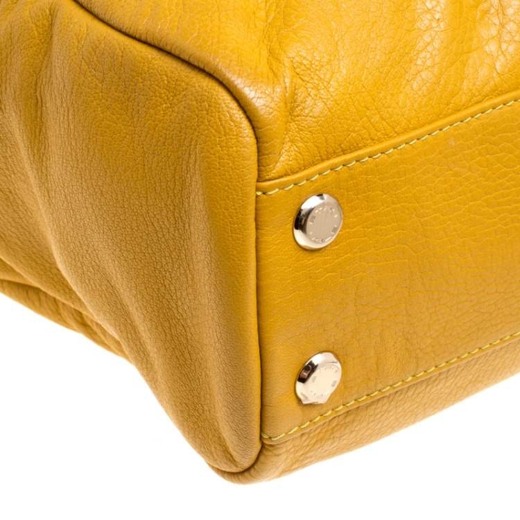 Pre Owned Etro Yellow Leather Satchel