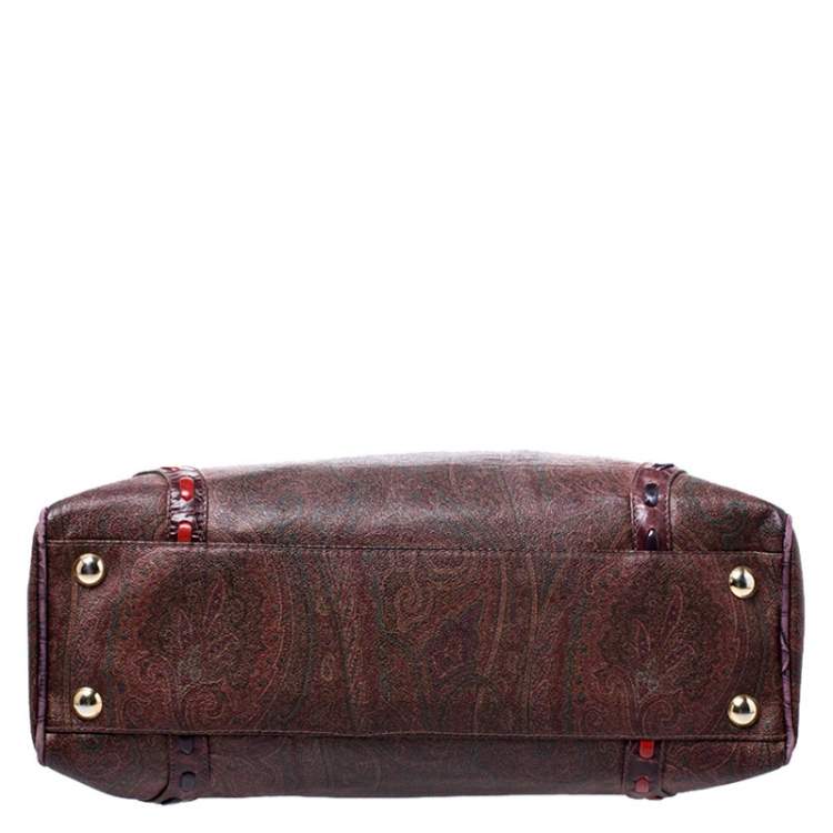 Pre Owned Etro Multicolor Paisley Printed Coated Canvas Tote