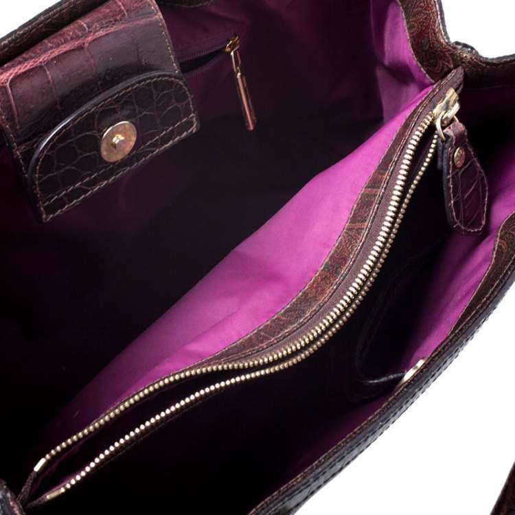 Pre Owned Etro Multicolor Paisley Printed Coated Canvas Tote