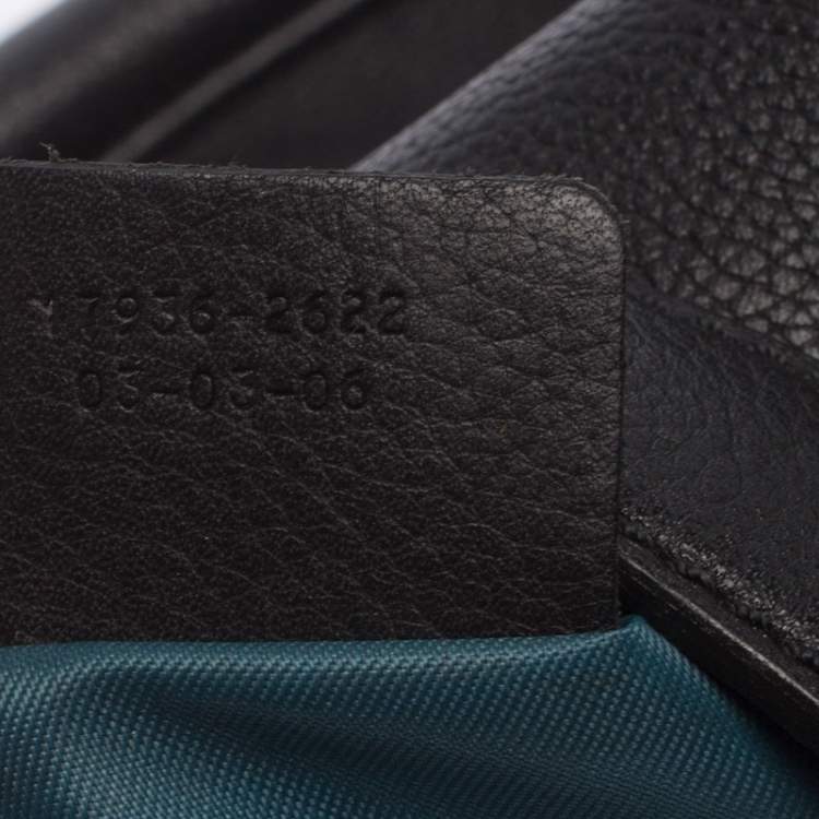 Pre Owned Etro Black Leather Half Moon Shoulder Bag