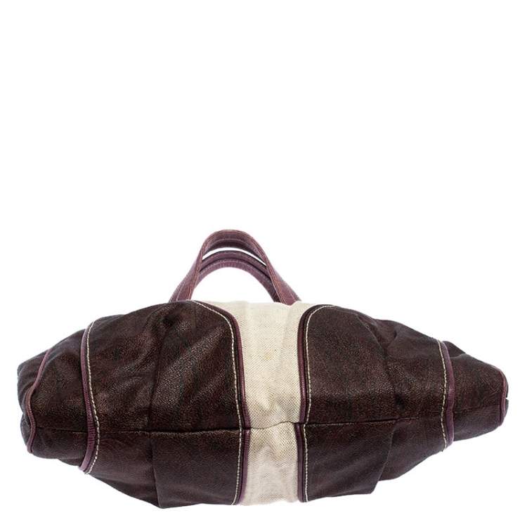 Pre Owned Etro Brown Paisley Printed Coated Canvas Hobo
