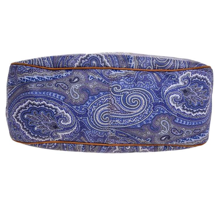 Pre Owned Etro Multicolor Paisley Print Coated Canvas and Leather Tote