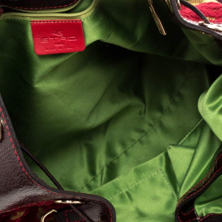 Pre Owned Etro Multicolor Floral Velvet Tote