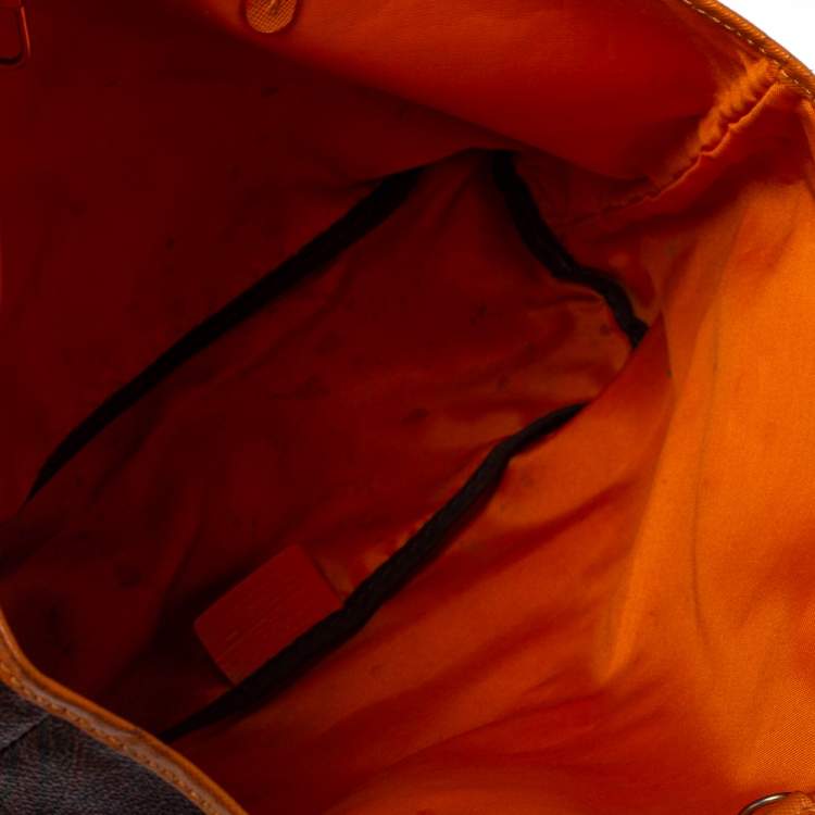 Pre Owned Etro Brown/Orange Paisley Coated Canvas Small Shopper Tote