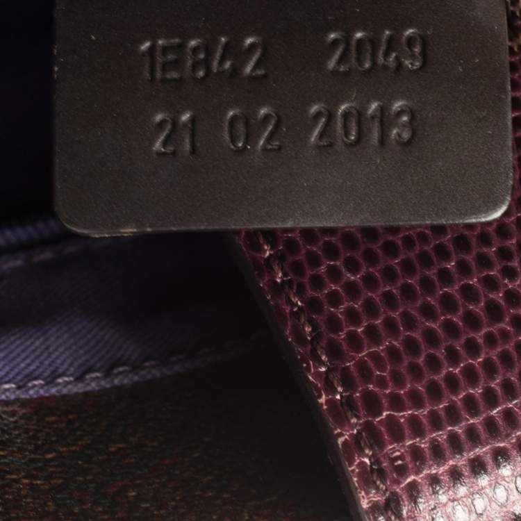 Pre Owned Etro Brown Paisley Coated Canvas and Lizard Embossed Tote