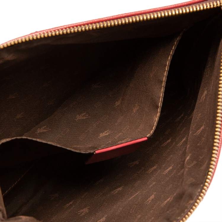 Pre Owned Etro Multicolor Paisley Print Coated Canvas and Leather Slim Zip Pouch