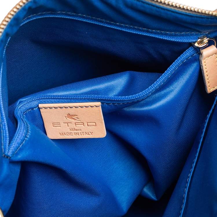 Pre Owned Etro Paisley Print Coated Canvas Shoulder Bag