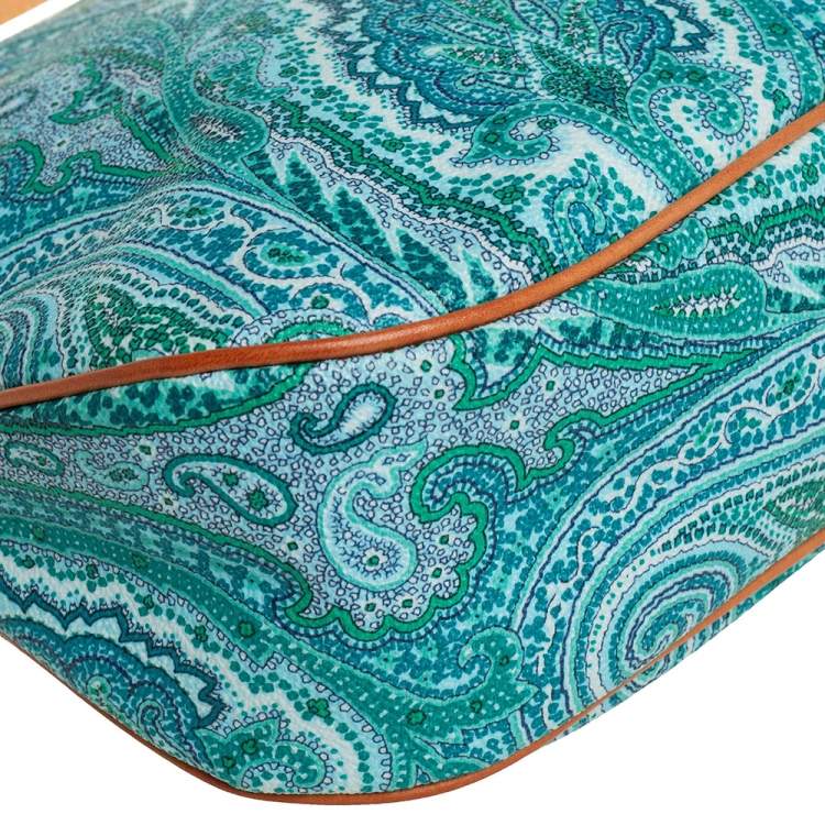 Pre Owned Etro Paisley Print Coated Canvas Shoulder Bag