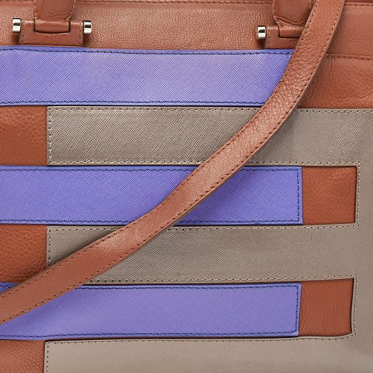 Pre Owned Etro Multicolor Leather Top Zip Shoulder Bag