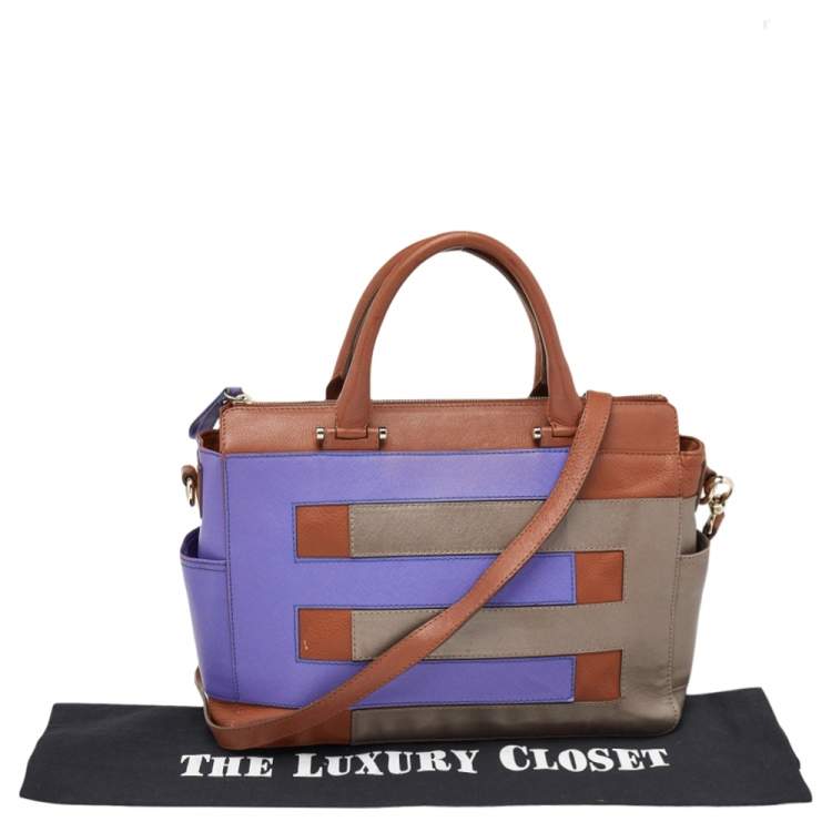 Pre Owned Etro Multicolor Leather Top Zip Shoulder Bag