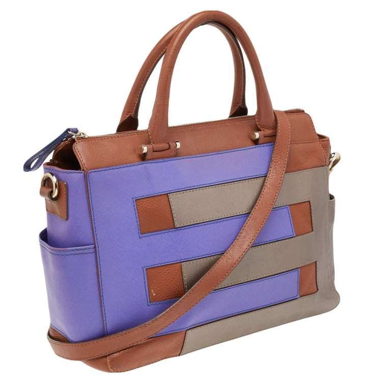 Pre Owned Etro Multicolor Leather Top Zip Shoulder Bag