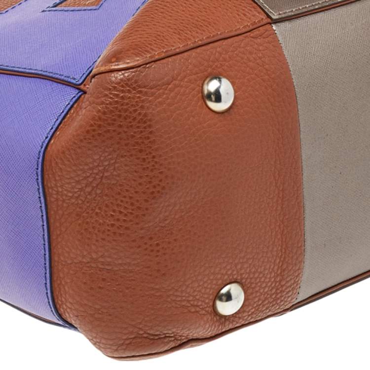 Pre Owned Etro Multicolor Leather Top Zip Shoulder Bag
