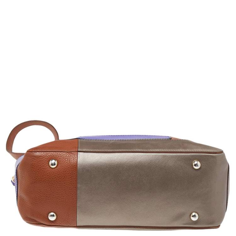 Pre Owned Etro Multicolor Leather Top Zip Shoulder Bag