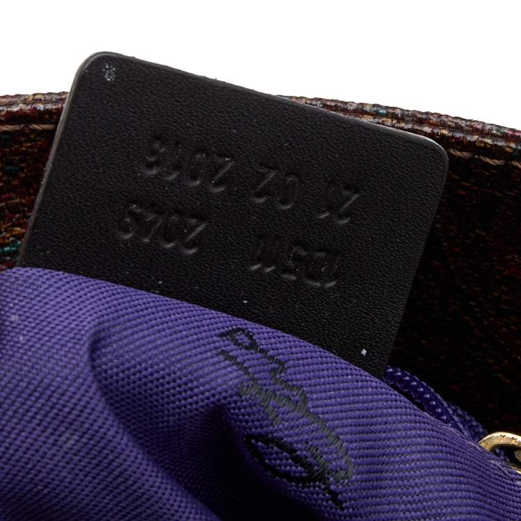 Pre Owned Etro Multicolor Paisley Print Coated Canvas and Lizard Embossed Leather Tote