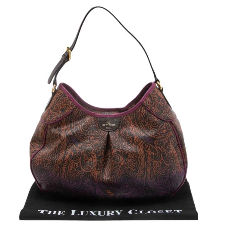 Pre Owned Etro Multicolor Paisley Printed Canvas Hobo