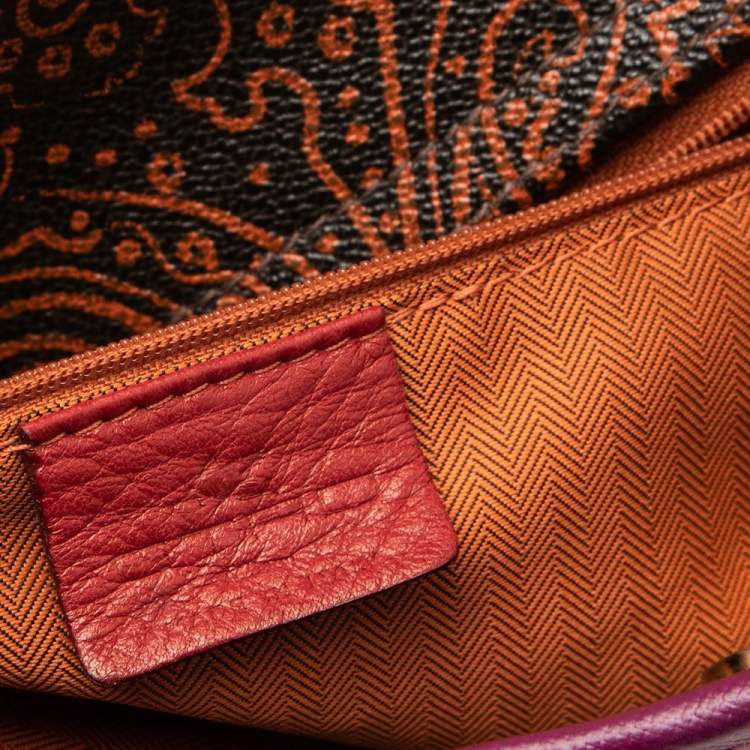 Pre Owned Etro Multicolor Paisley Printed Canvas Hobo