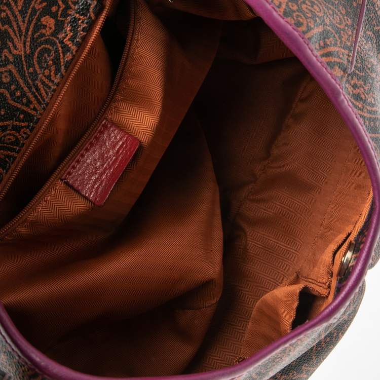 Pre Owned Etro Multicolor Paisley Printed Canvas Hobo