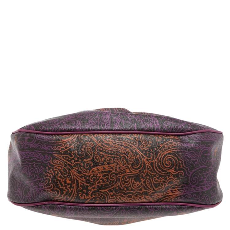 Pre Owned Etro Multicolor Paisley Printed Canvas Hobo