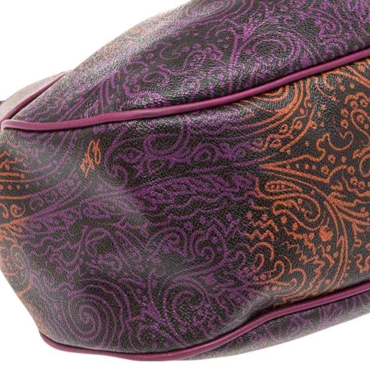 Pre Owned Etro Multicolor Paisley Printed Canvas Hobo