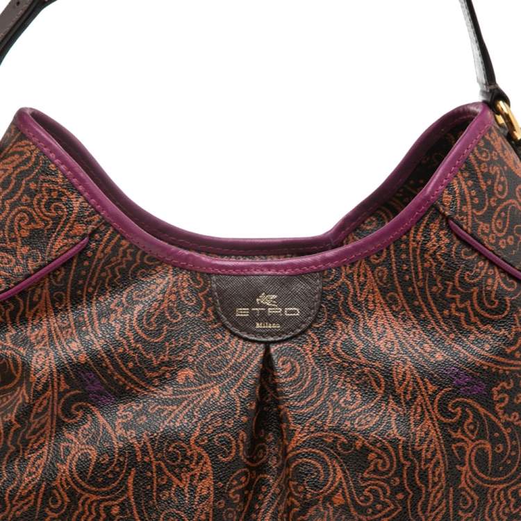 Pre Owned Etro Multicolor Paisley Printed Canvas Hobo