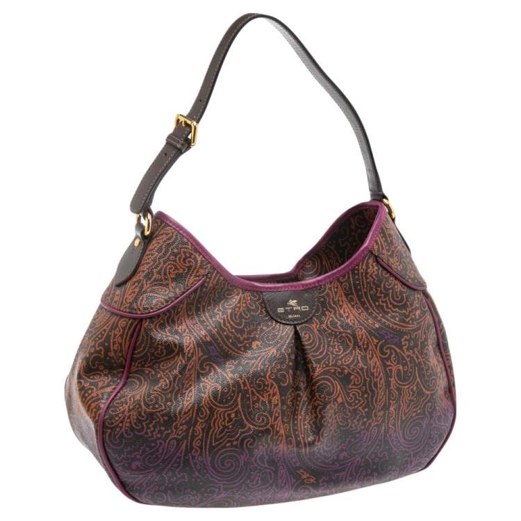 Pre Owned Etro Multicolor Paisley Printed Canvas Hobo