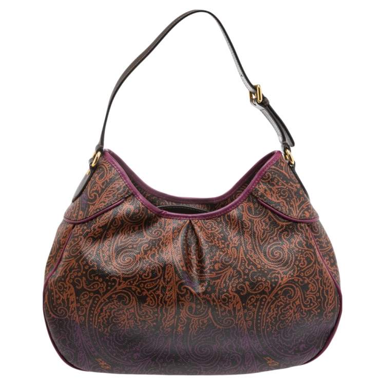 Pre Owned Etro Multicolor Paisley Printed Canvas Hobo