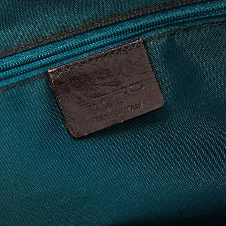 Pre Owned Etro Multicolor Paisley Fabric and Leather Messenger Bag