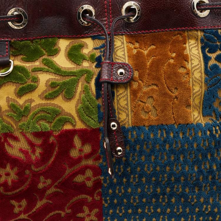 Pre Owned Etro Multicolor Floral Velvet Tote