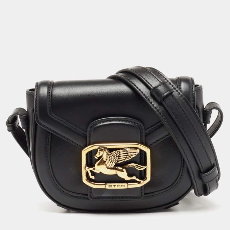 【関税込み】Tracolla Crossbody - Etro - Leather - Black Etro Tracolla Crossbody - Leather - Black | ShopSimon