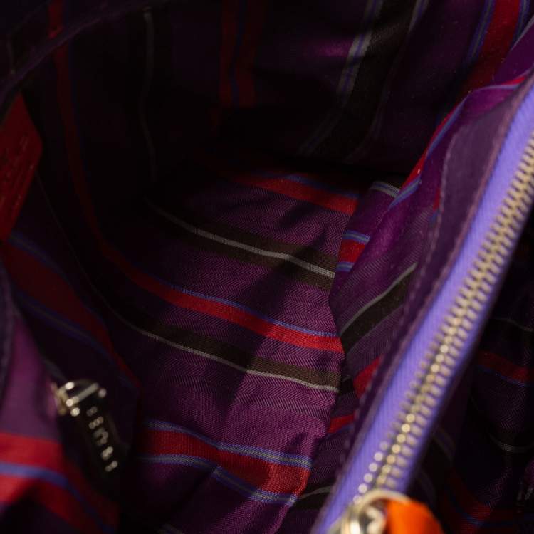 Pre Owned Etro Multicolor Leather And Goat Hair Top Zip Satchel
