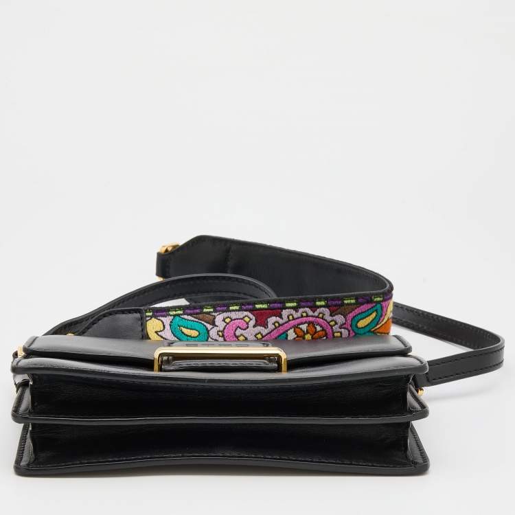 Pre Owned Etro Black Leather Shoulder Bag