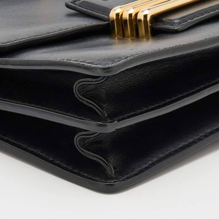 Pre Owned Etro Black Leather Shoulder Bag