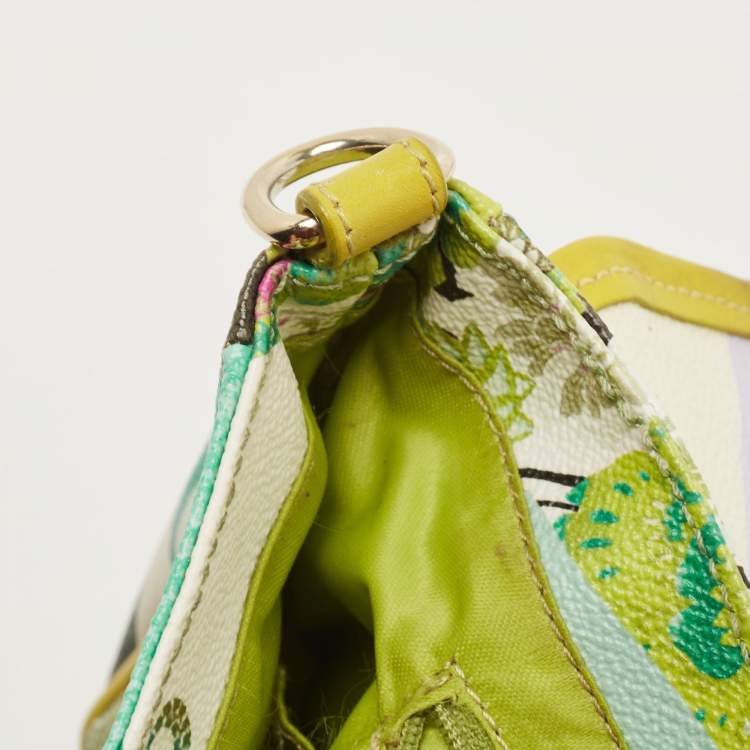 Pre Owned Etro Multicolor Paisley Coated Canvas and Leather Shoulder Bag