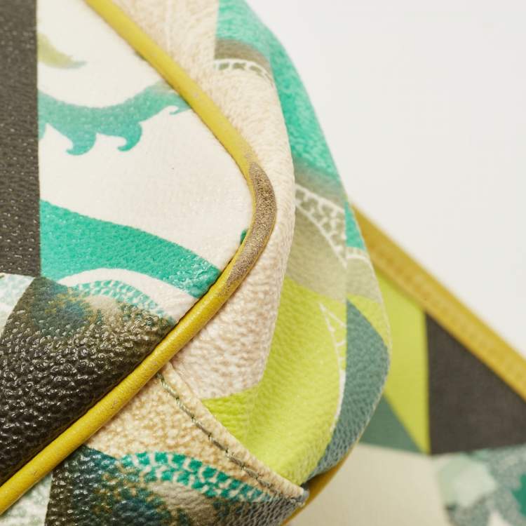 Pre Owned Etro Multicolor Paisley Coated Canvas and Leather Shoulder Bag
