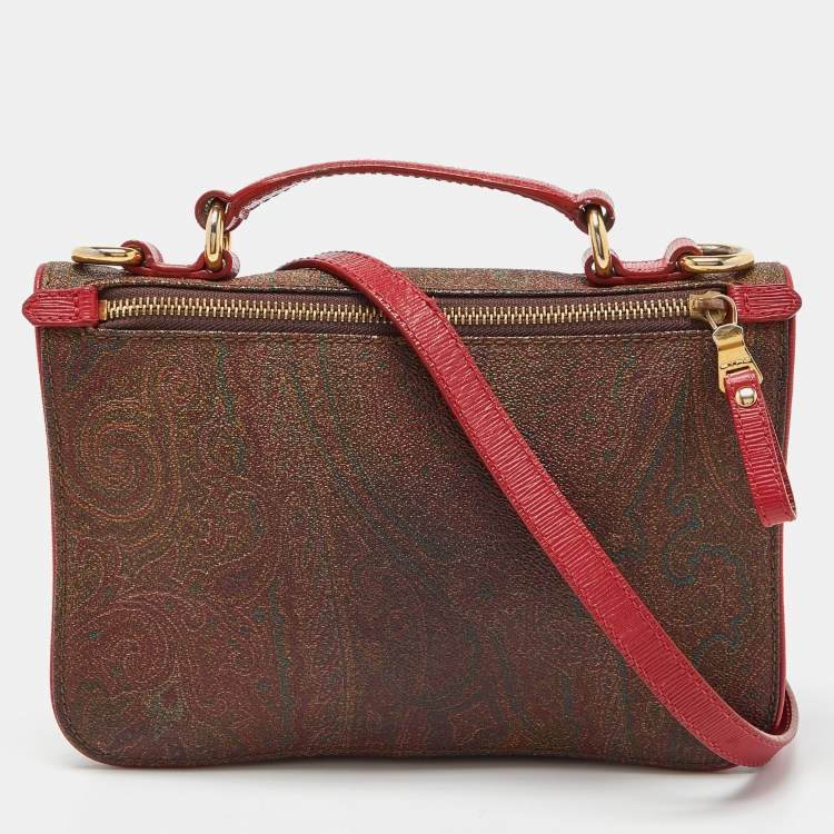 Etro Multicolor Paisley Print Coated Canvas and Leather Shoulder Bag