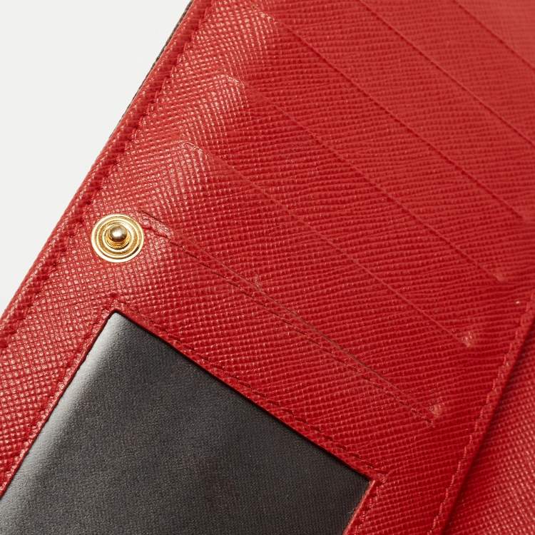 Pre Owned Etro Brown Paisley Print Coated Canvas Trifold Continental Wallet