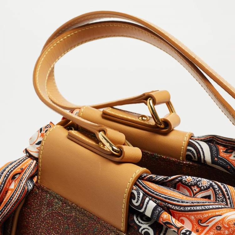 Pre Owned Etro Multicolor Paisley Print Coated Canvas and Leather Tote