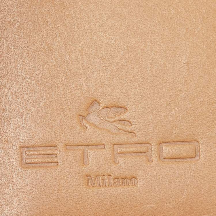 Pre Owned Etro Multicolor Paisley Printed Coated Canvas Compact Wallet