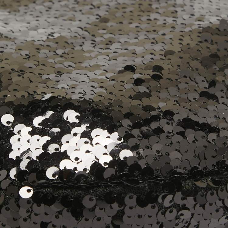 Pre Owned Eugenia Kim Black Sequin Beret Cap S