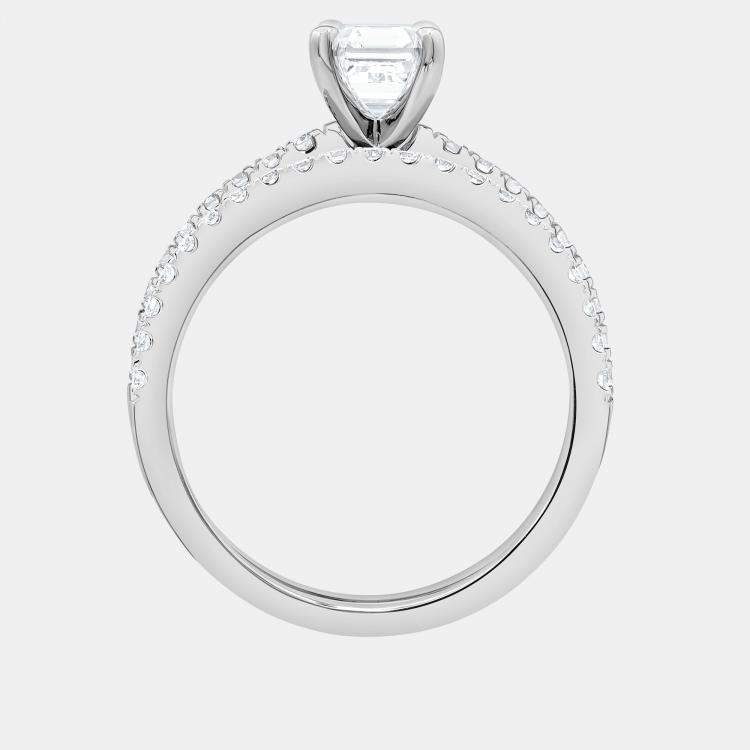Pre Owned 1.5ct 14k White Gold Lab Grown Diamond Bridal Set