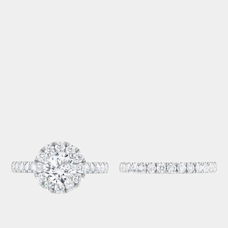 Pre Owned 2.25ct 14k White Gold Lab Grown Diamond Bridal Set