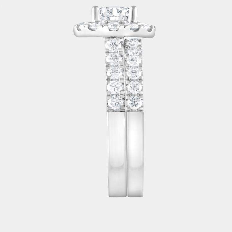 Pre Owned 2.25ct 14k White Gold Lab Grown Diamond Bridal Set